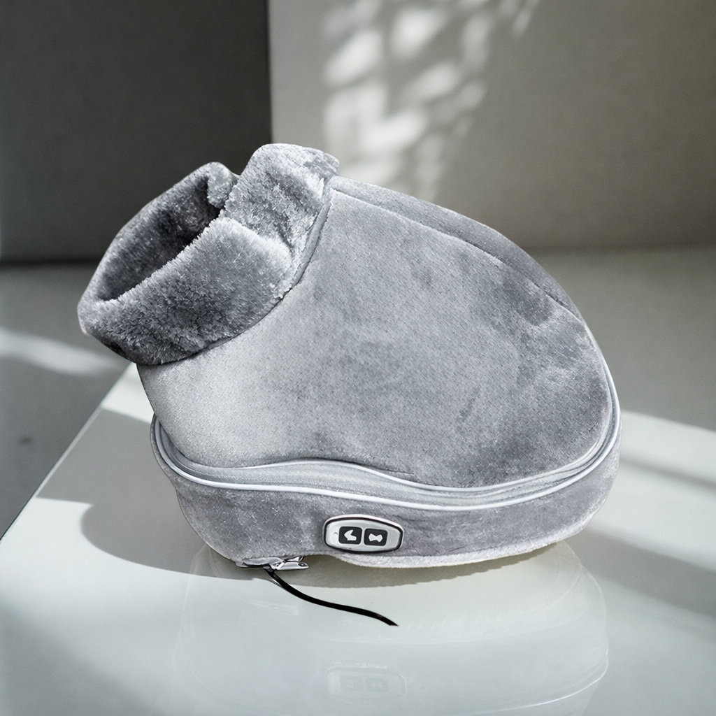Cozy Heat and Vibration Foot Massager Slippers for Ultimate Comfort