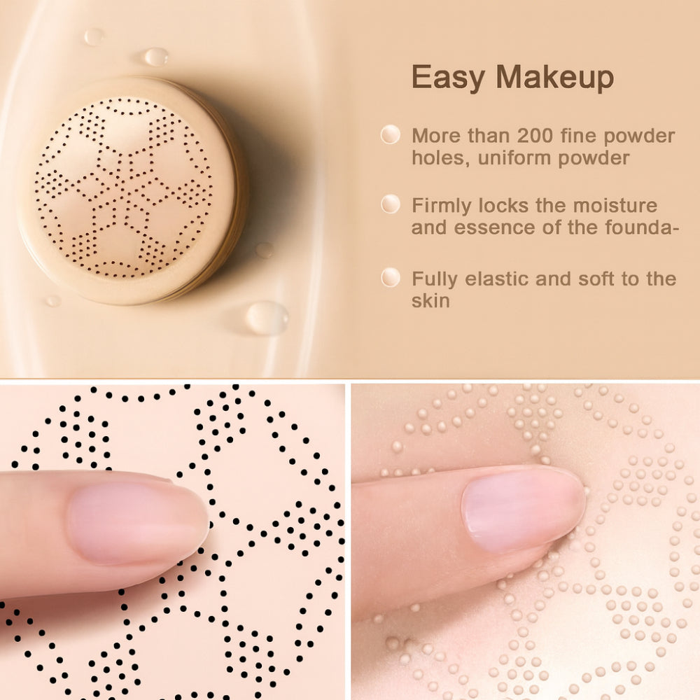 Compact Foundation with Integrated Applicator for Flawless Skin