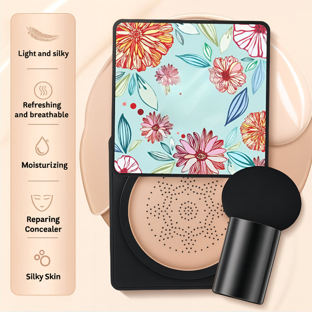 Compact Foundation with Integrated Applicator for Flawless Skin