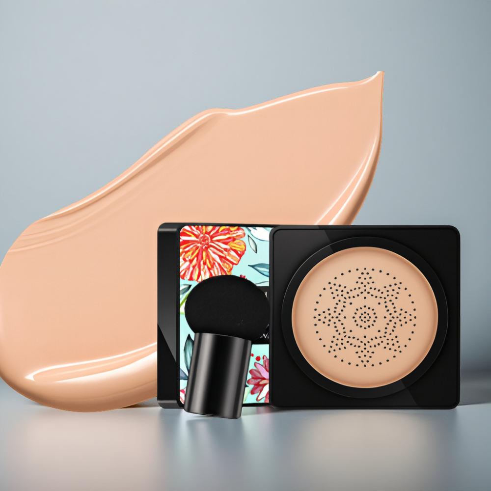 Compact Foundation with Integrated Applicator for Flawless Skin