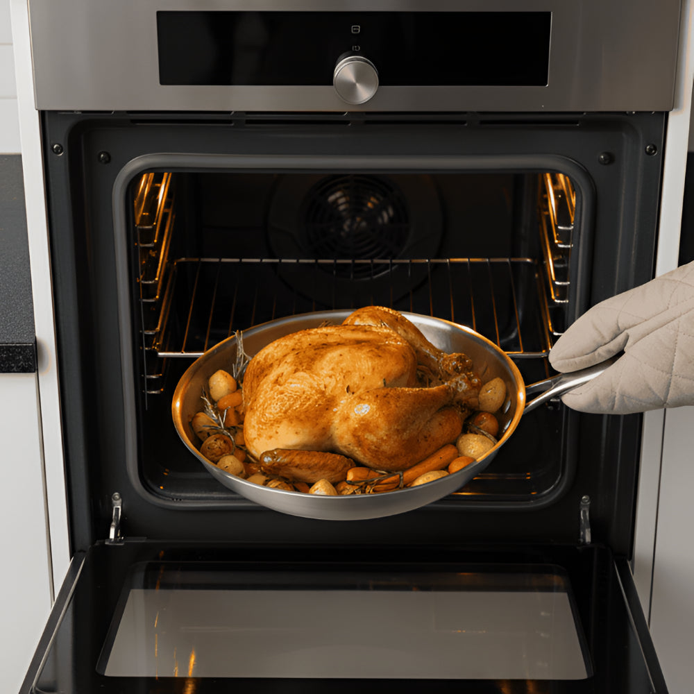 Versatile Titanium-Infused Skillet for High-Temperature Cooking