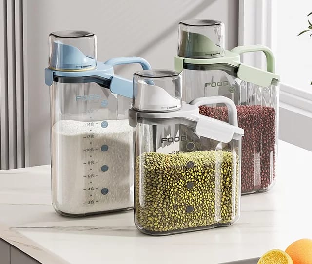 Transparent Food Storage Jars for Organized Living