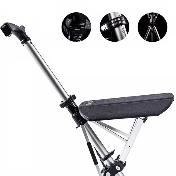 Folding Seat Cane for Walking and Support