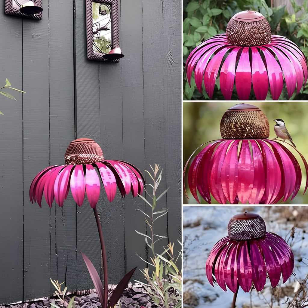 Charming Sunflower Metal Bird Feeder for Your Outdoor Haven