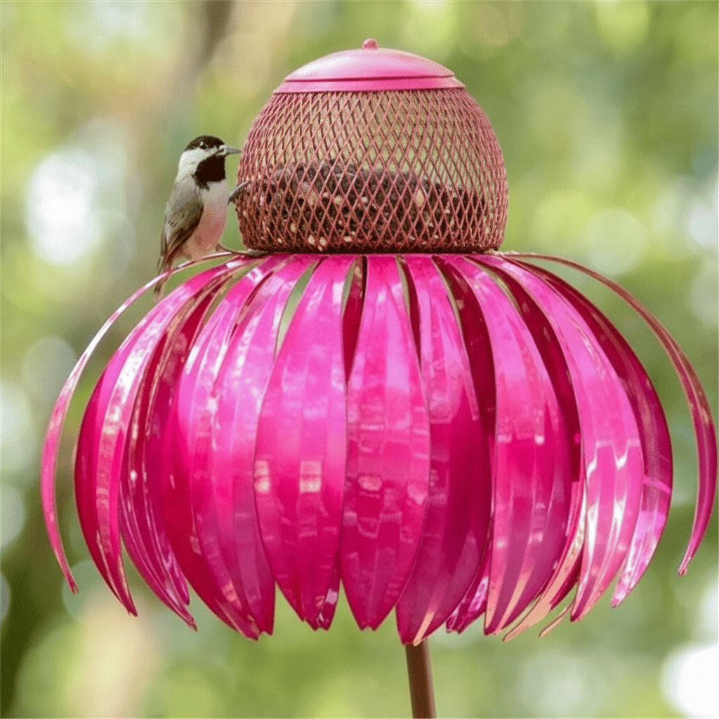Charming Sunflower Metal Bird Feeder for Your Outdoor Haven