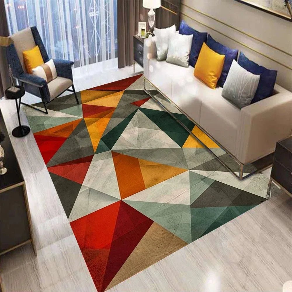 Chic Geometry Modern Area Rug for Home and Office Spaces
