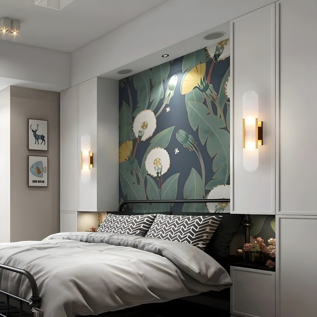 Radiant Aura - Stylish Black and Gold LED Wall Fixture