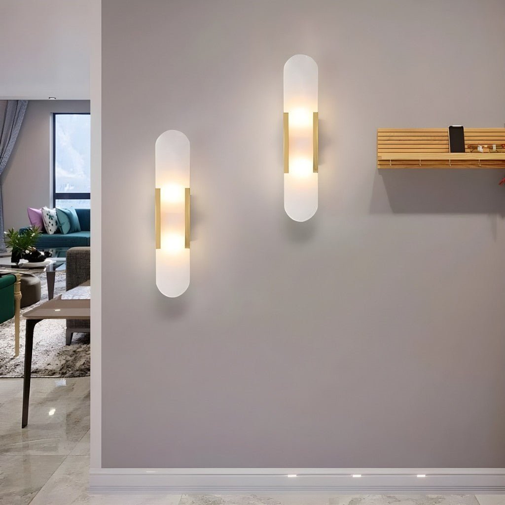 Radiant Aura - Stylish Black and Gold LED Wall Fixture