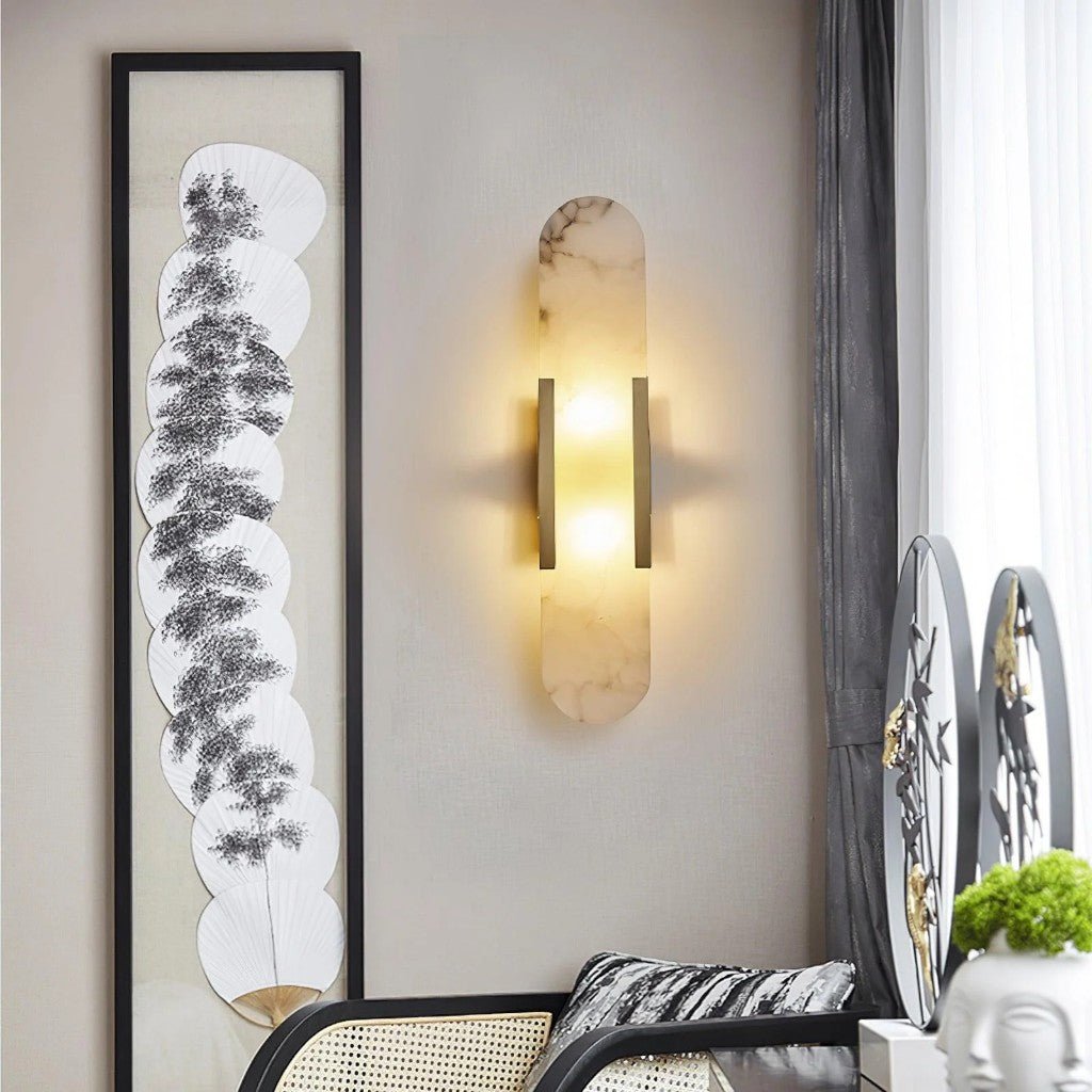 Radiant Aura - Stylish Black and Gold LED Wall Fixture