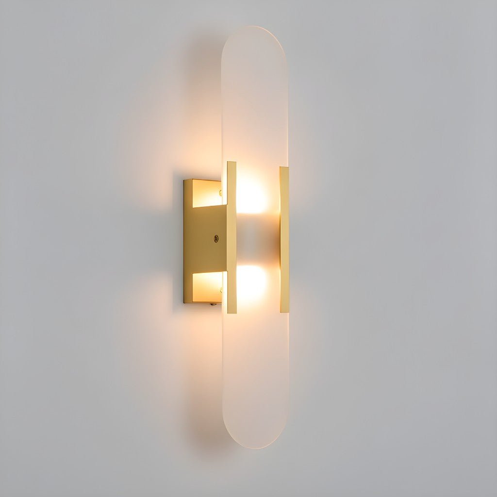 Radiant Aura - Stylish Black and Gold LED Wall Fixture