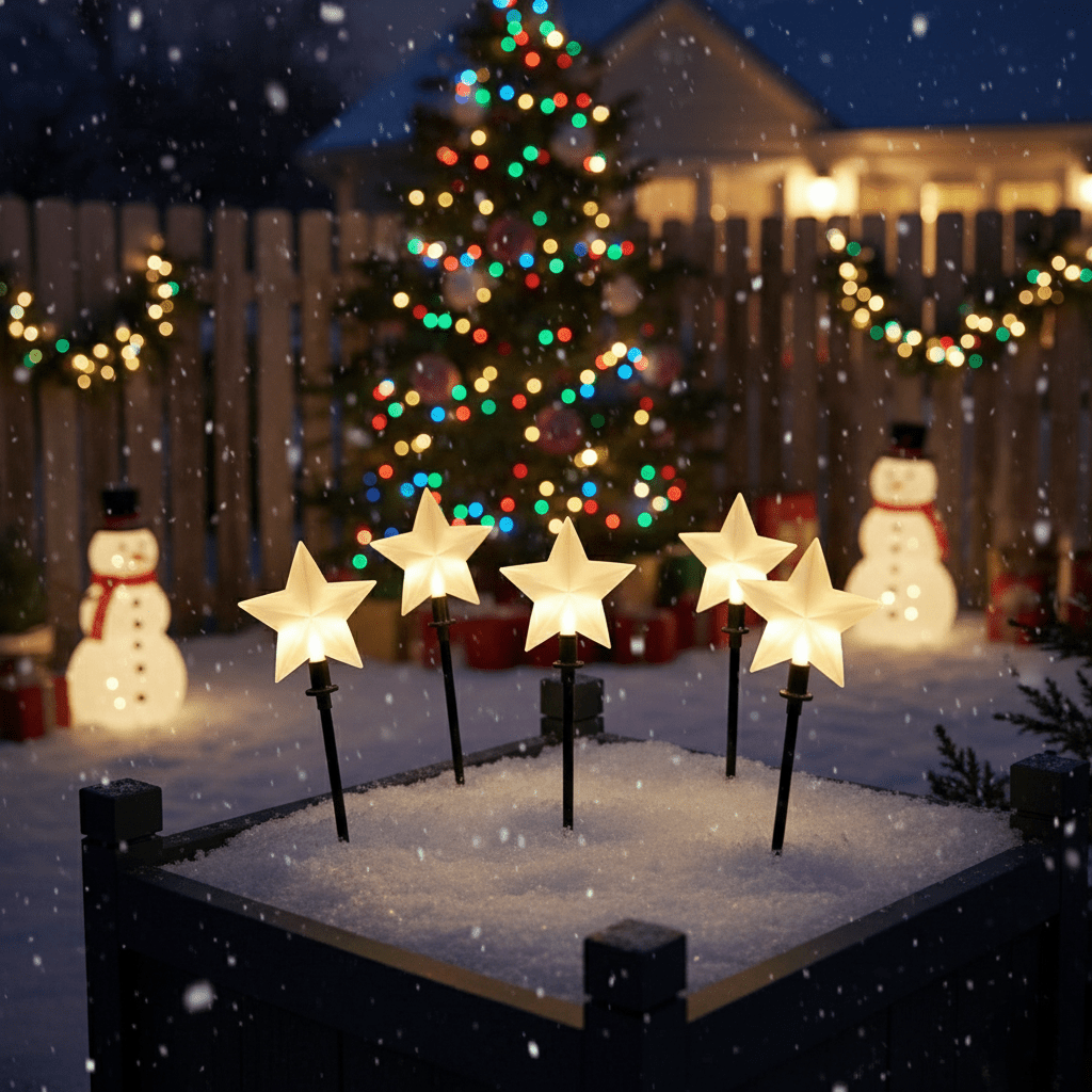 RadiantGlow Festive LED Pathway Lights for Outdoor Spaces