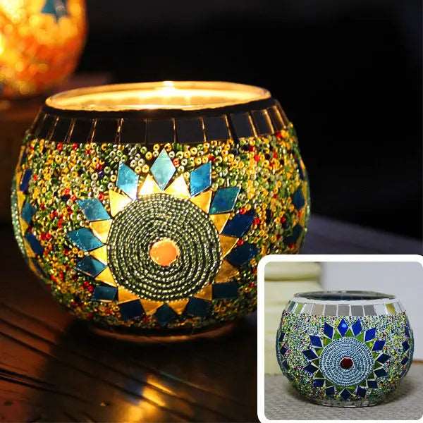 SerenityGlow Elegant Glass Candle Holder for Tranquil Spaces