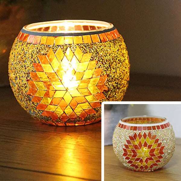 SerenityGlow Elegant Glass Candle Holder for Tranquil Spaces