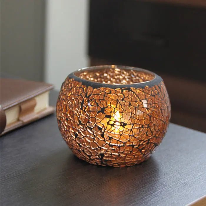 SerenityGlow Elegant Glass Candle Holder for Tranquil Spaces
