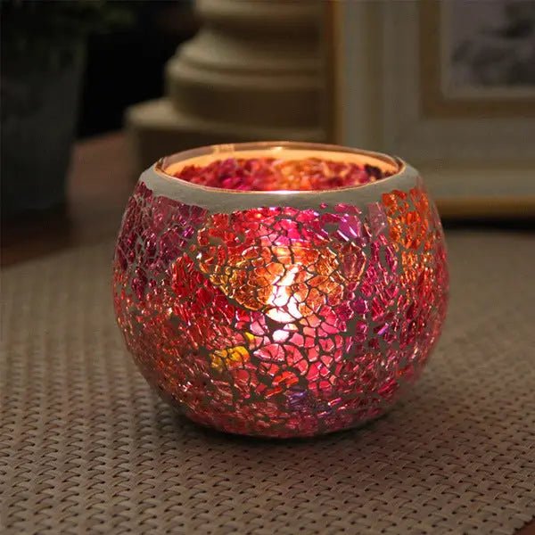 SerenityGlow Elegant Glass Candle Holder for Tranquil Spaces