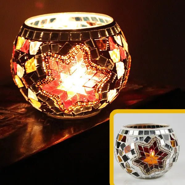 SerenityGlow Elegant Glass Candle Holder for Tranquil Spaces