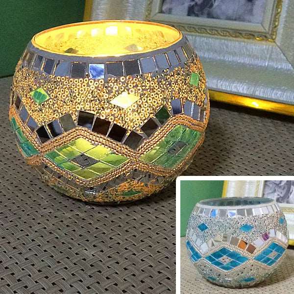 SerenityGlow Elegant Glass Candle Holder for Tranquil Spaces