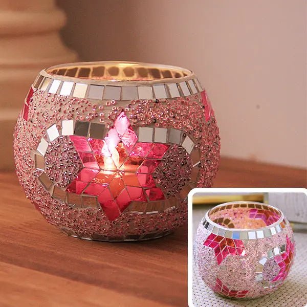 SerenityGlow Elegant Glass Candle Holder for Tranquil Spaces