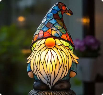Charming Canine Stained Glass LED Table Lamp with USB Power