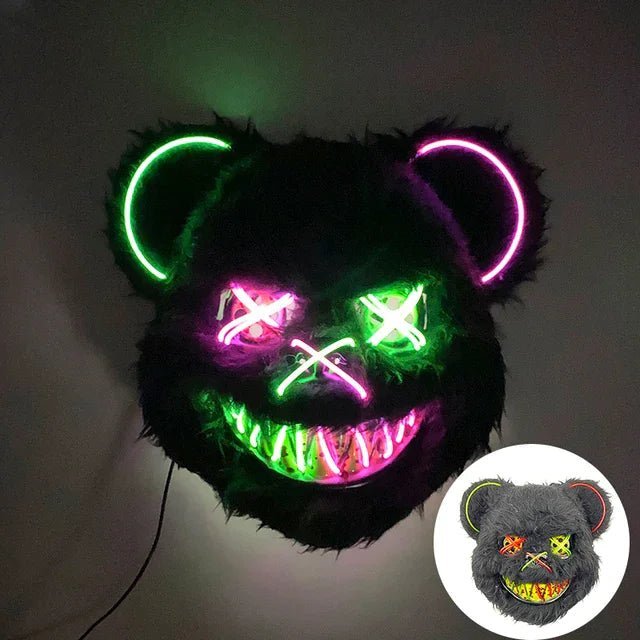 NeonGlow Party Mask with LED Lights for Events