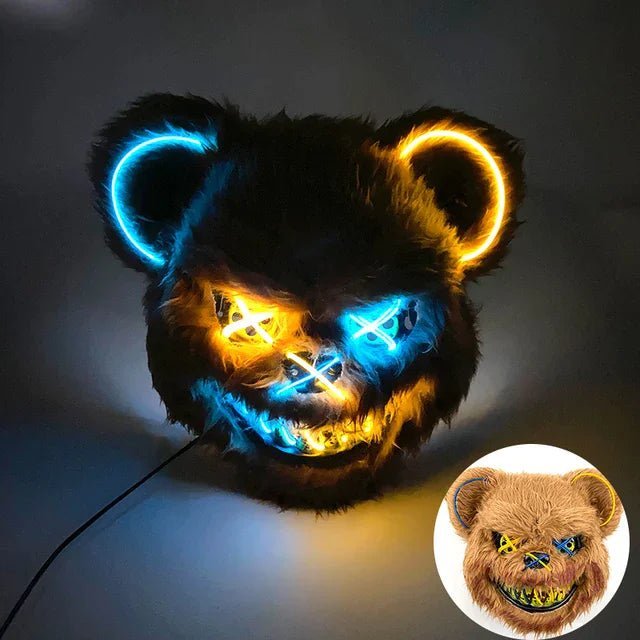 NeonGlow Party Mask with LED Lights for Events