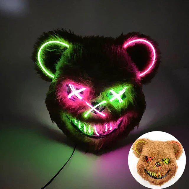 NeonGlow Party Mask with LED Lights for Events