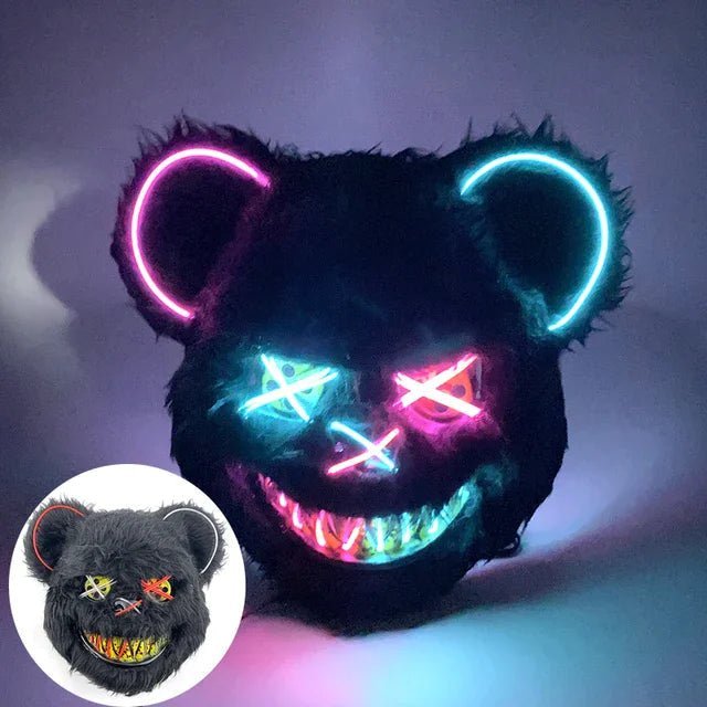 NeonGlow Party Mask with LED Lights for Events
