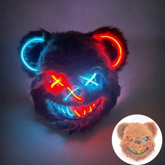NeonGlow Party Mask with LED Lights for Events