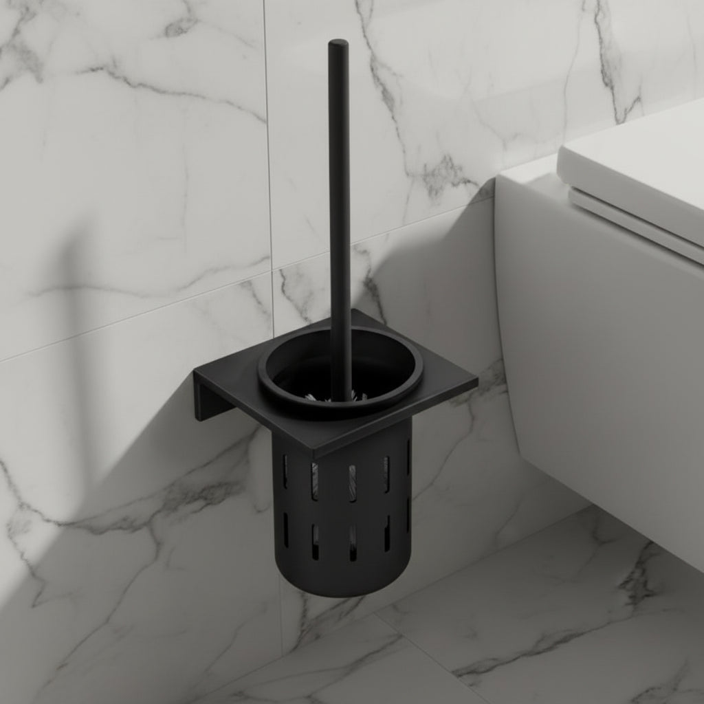 LuxeGold Wall-Mounted Toilet Brush Set for Modern Bathrooms