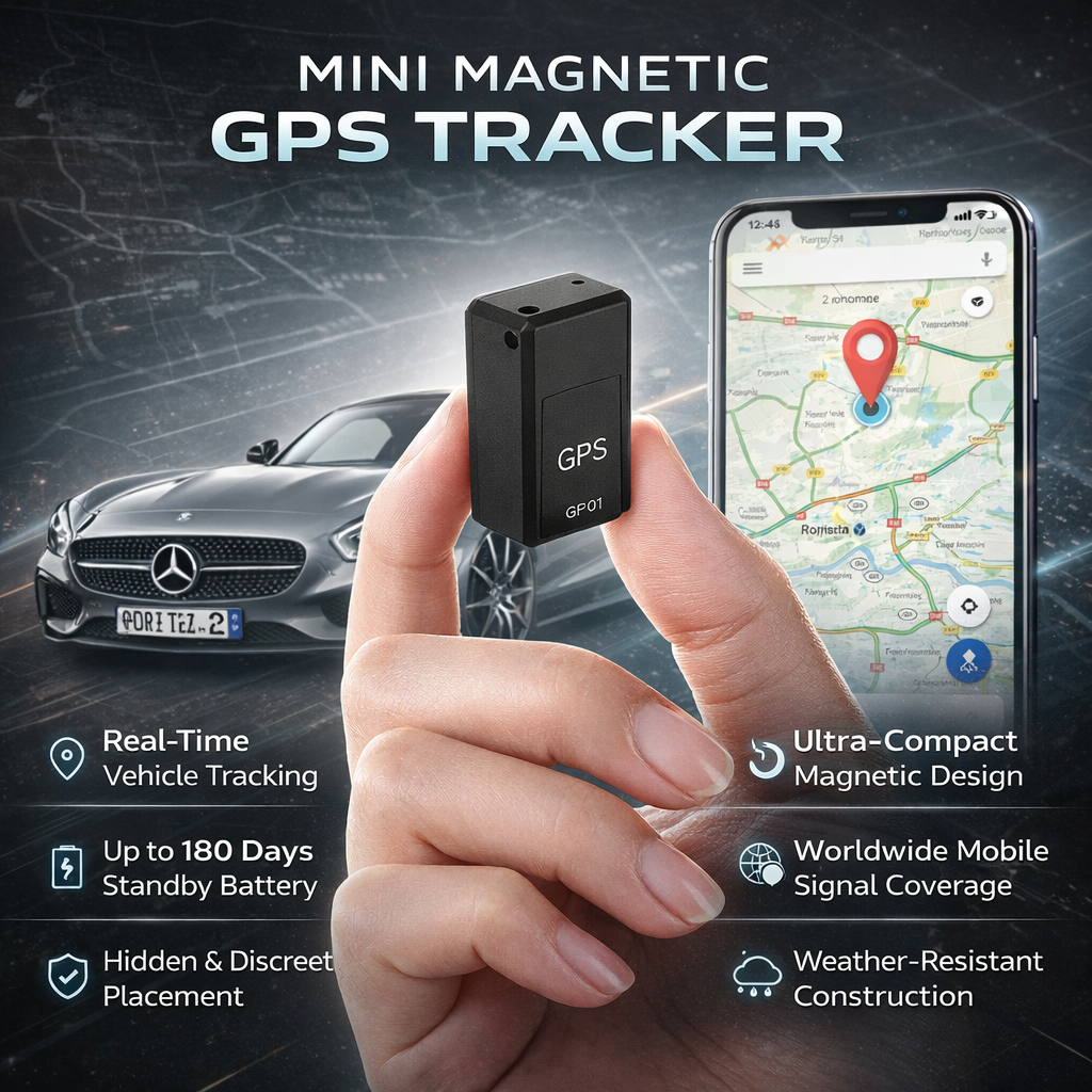 Compact Magnetic Vehicle Tracker for Global Location Monitoring