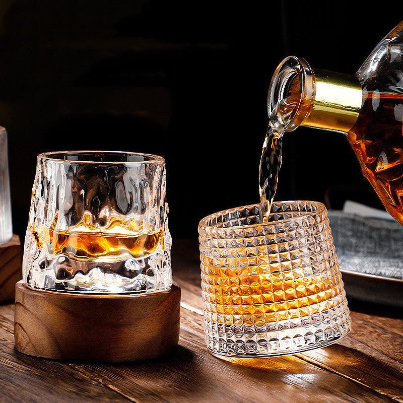 Elegance in Motion: Spinning Whiskey Glasses