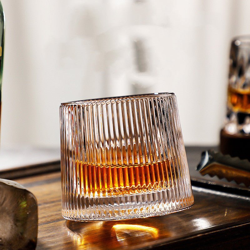 Elegance in Motion: Spinning Whiskey Glasses