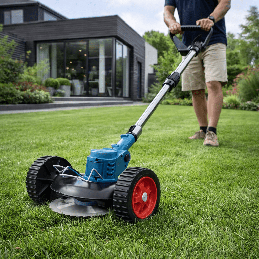 EcoTrim 36V Cordless Lawn Edger with Wheel Support for Comfort