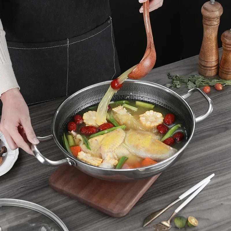 VersaCook 32cm Nonstick Stainless Steel Honeycomb Frying Pan