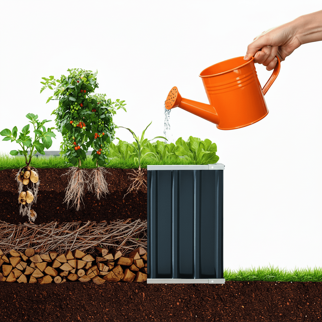 EcoGrow Elevated Garden Bed Crafted from Durable Steel