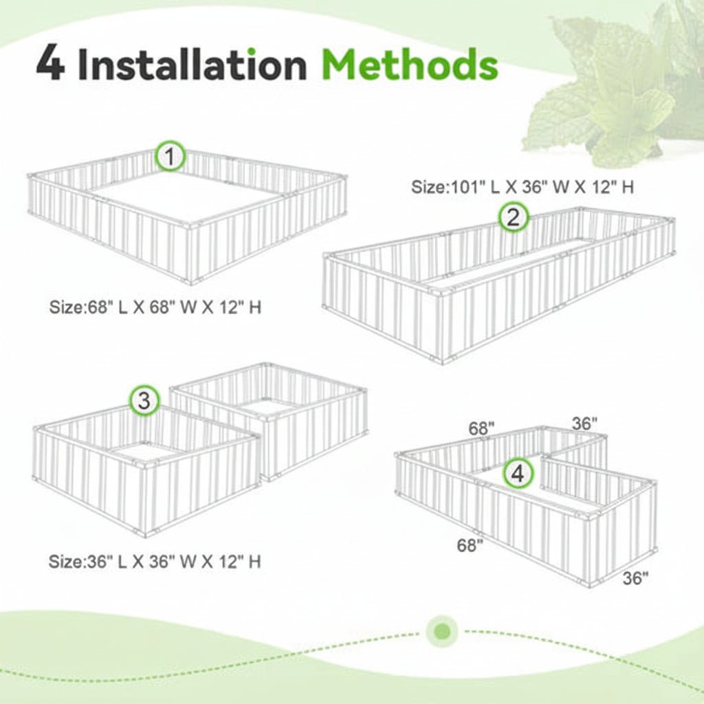 EcoGrow Elevated Garden Bed Crafted from Durable Steel