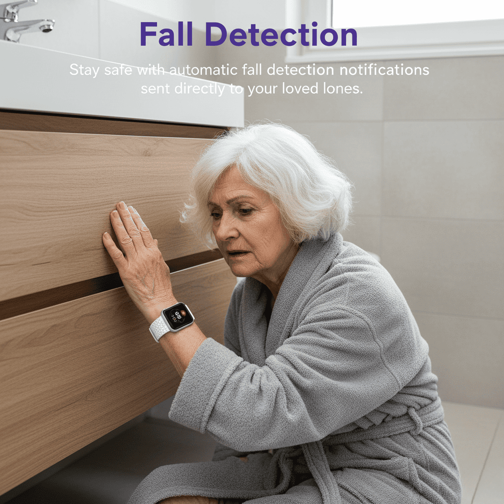 GuardianTrack Smartwatch for Seniors with Emergency Features