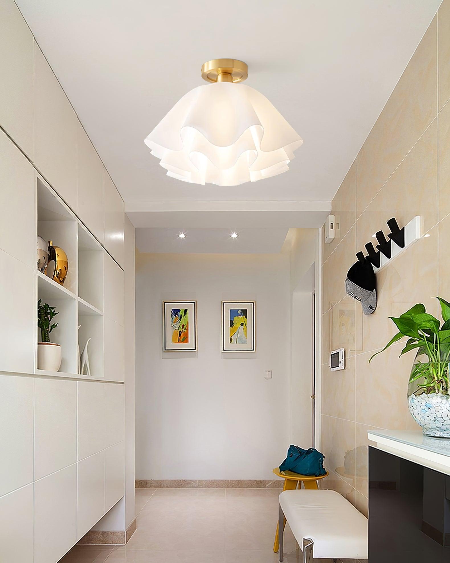 EleganceBeam Modern Ceiling Fixture with Copper Accent