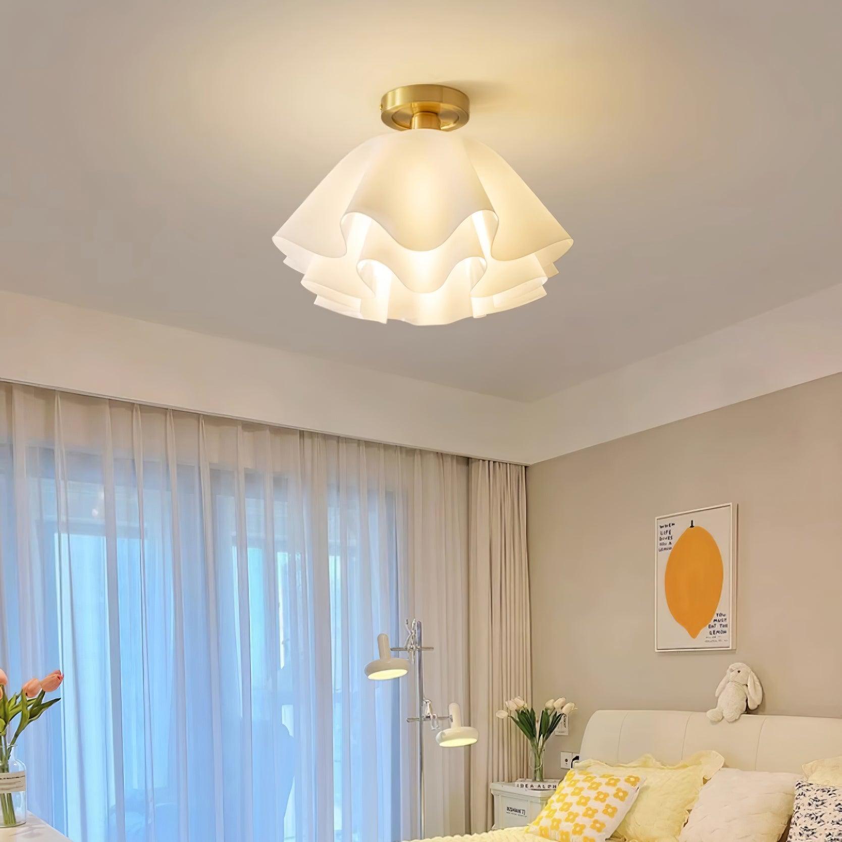 EleganceBeam Modern Ceiling Fixture with Copper Accent