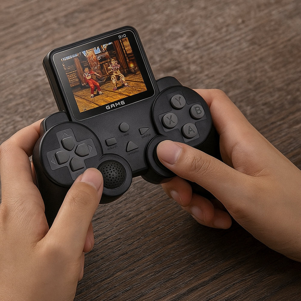 Classic Portable Gaming Console with Wireless Controller Bundle
