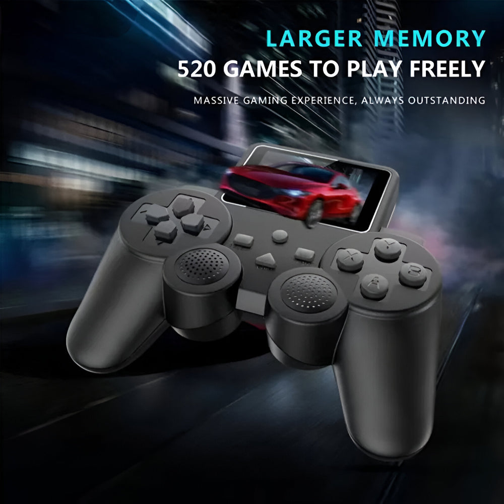 Classic Portable Gaming Console with Wireless Controller Bundle