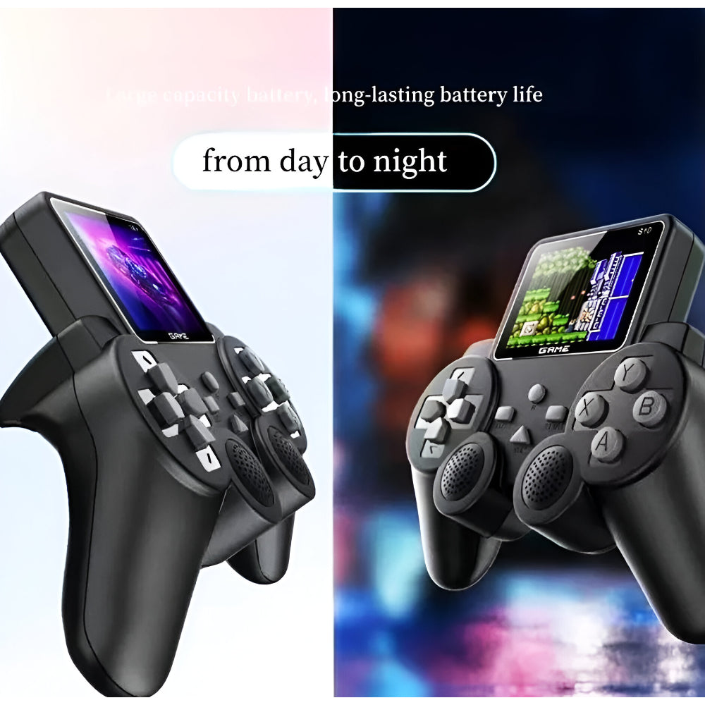 Classic Portable Gaming Console with Wireless Controller Bundle