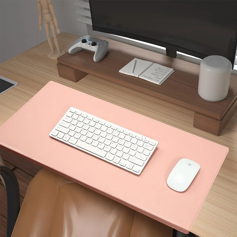 Ergonomic Leather Desk Mat for Wrist and Elbow Support