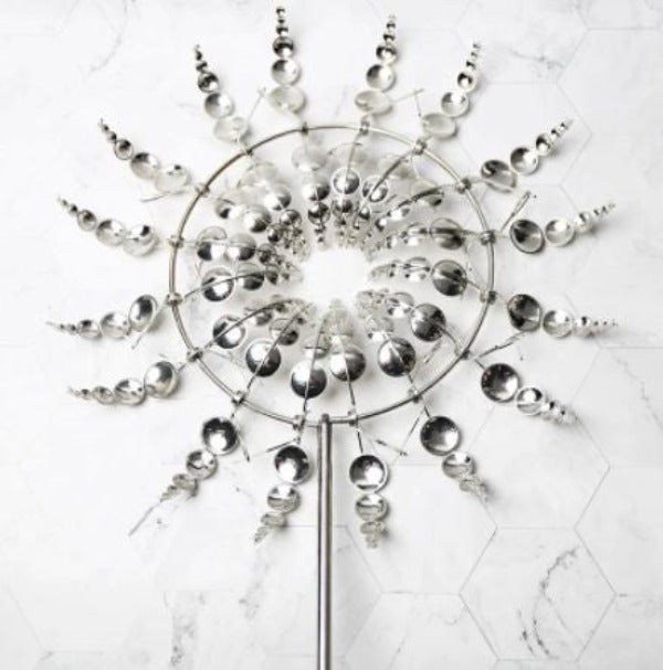 Decorative Metal Windmill for Garden - Dual Motion Outdoor Ornament