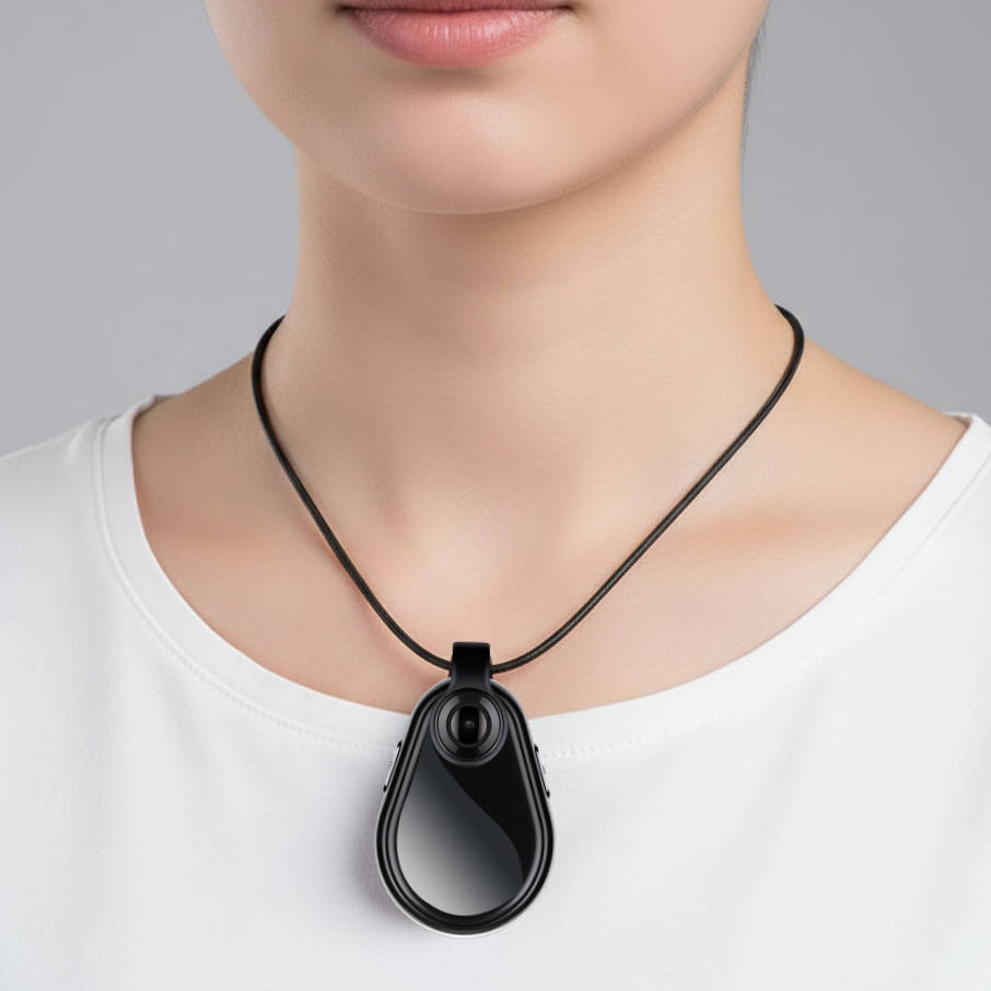 Stealth Recording Pendant with Audio and Video Capture
