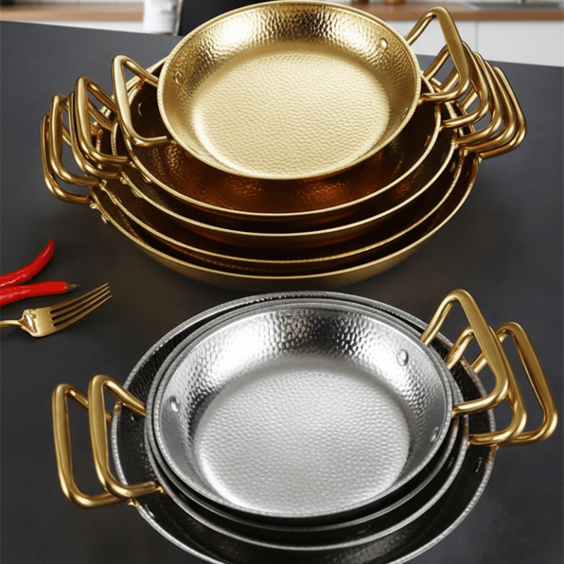 EleganceCraft Hammered Stainless Steel Cooking Pot
