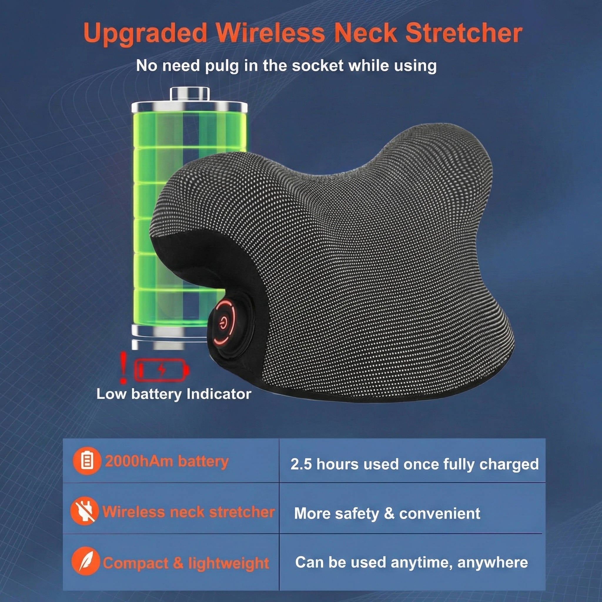 Soothing Neck Relaxer with Custom Heat and Massage Features