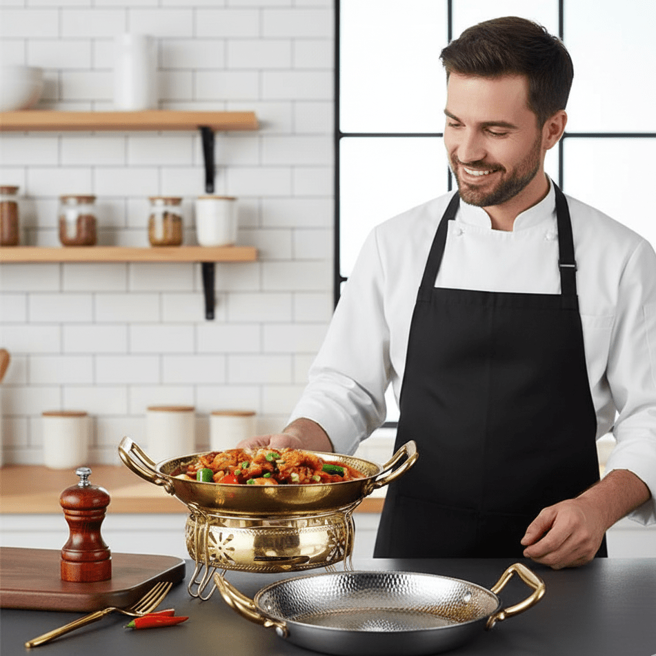 EleganceCraft Hammered Stainless Steel Cooking Pot