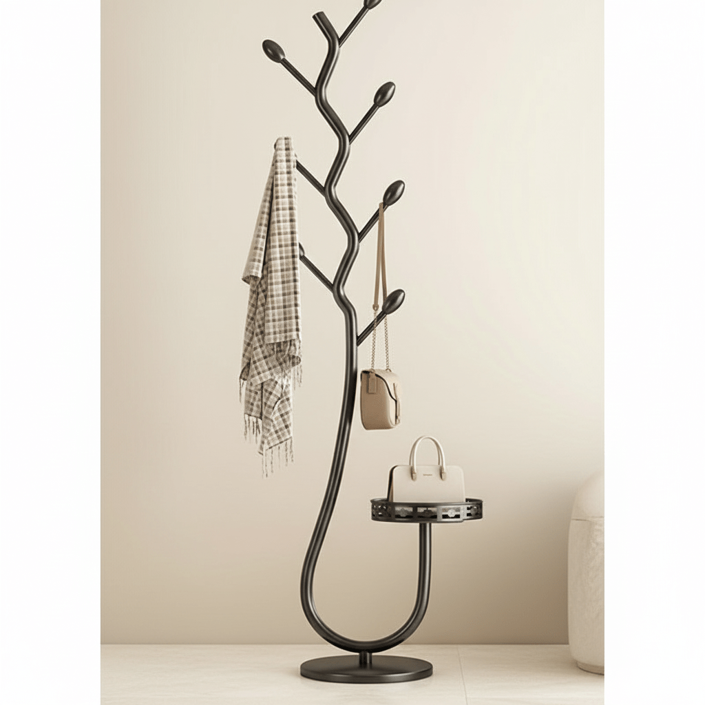 Scandinavian SteelStand Coat Rack for Chic Interiors