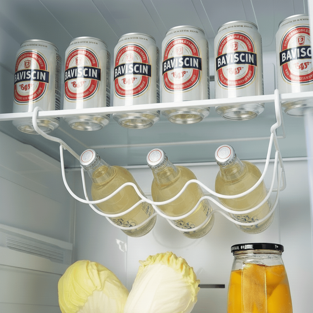 SpaceMax Rolling Bottle Organizer for Fridge & Pantry